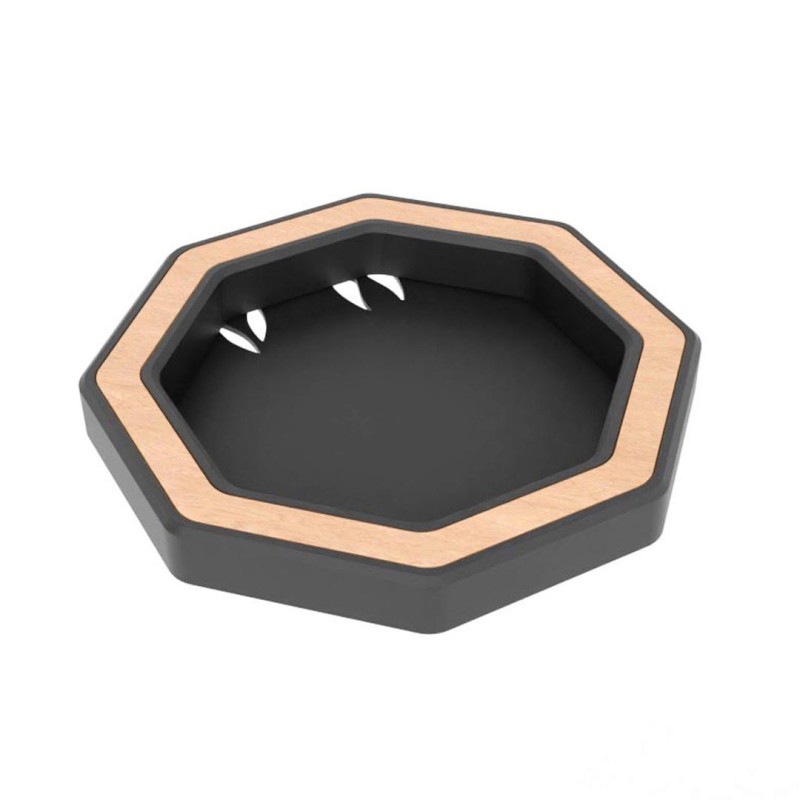 Octa Vault – octagonal magnetic vault bowl with wood decor