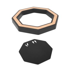 Octa Vault steel plate – bottom plate for octagonal magnetic vault bowl with wood decor