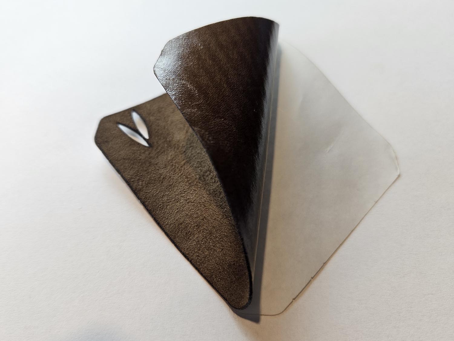 Brown self-adhesive inlay